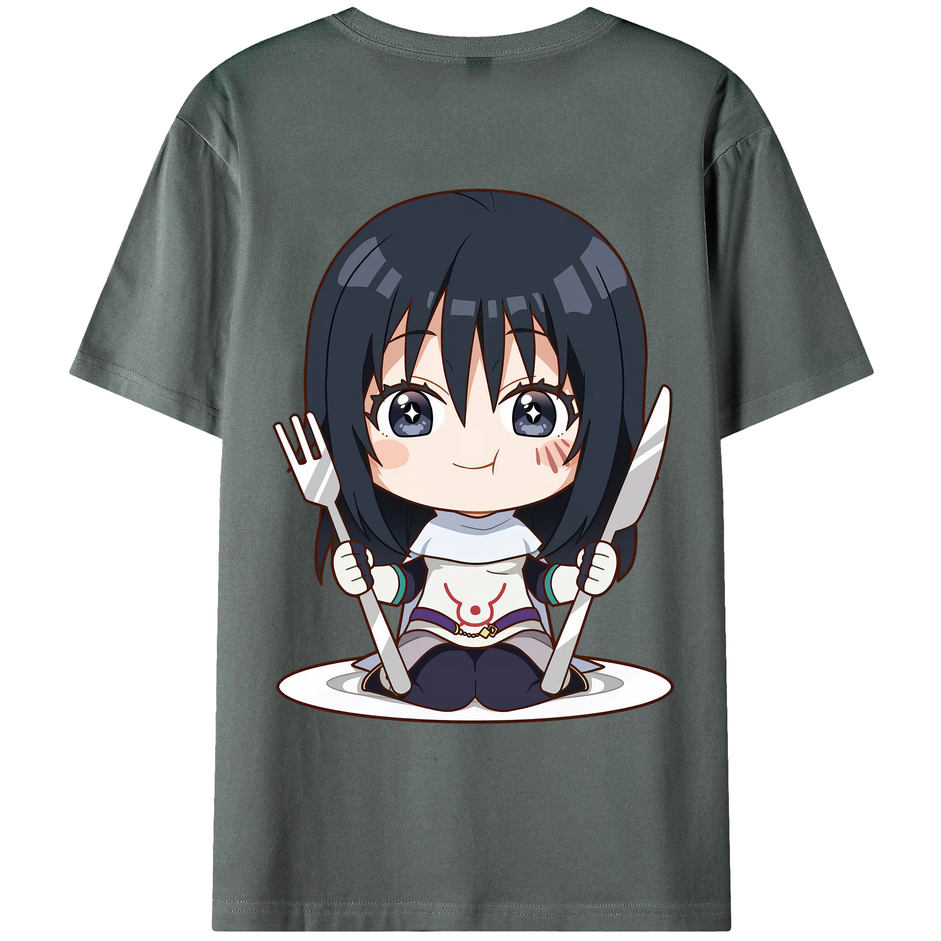 （画像用） 転スラ Regarding Reincarnated to Slime 綿100％ メンズ半袖Tシャツ（バックプリント） 通気性
